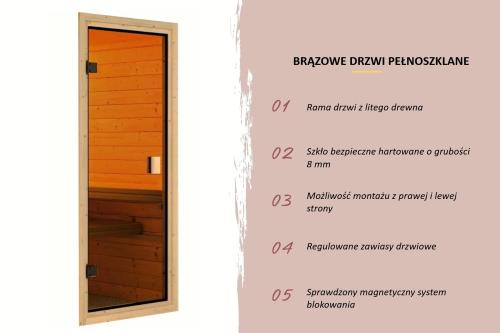 sauna fińska KARIBU QUADRO 1 PLUS (35445) natur