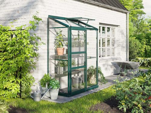 skleník VITAVIA IDA 900 čiré sklo 3 mm zelený