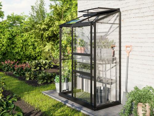 skleník VITAVIA IDA 900 čiré sklo 3 mm černý