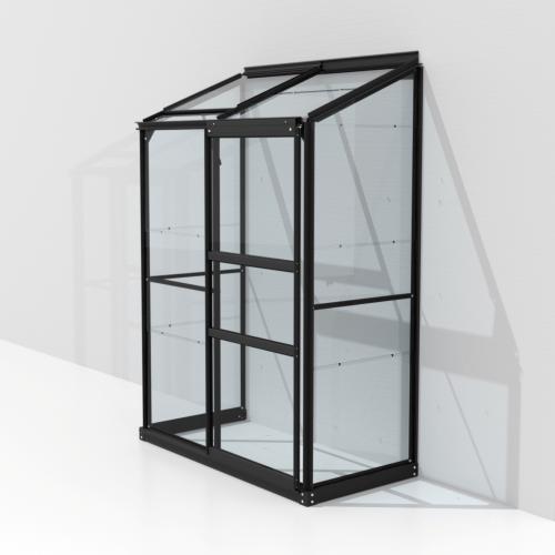 skleník VITAVIA IDA 900 čiré sklo 3 mm černý
