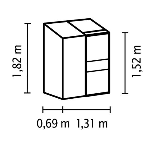 skleník VITAVIA IDA 900 čiré sklo 3 mm černý