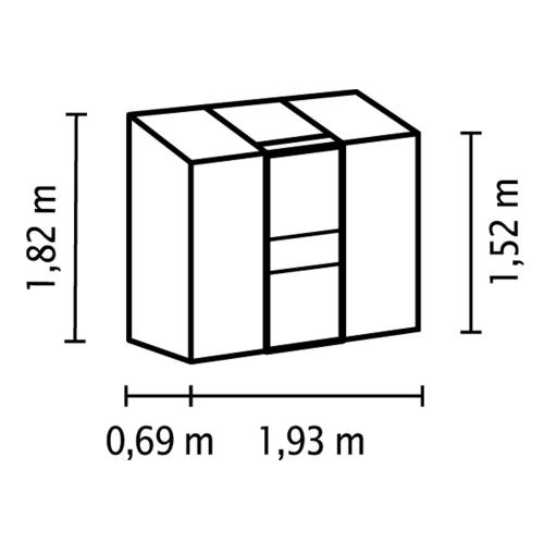 skleník VITAVIA IDA 1300 čiré sklo 3 mm zelený