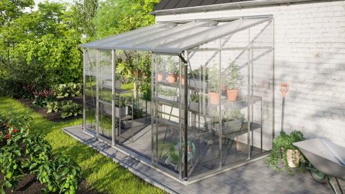skleník VITAVIA IDA 6500 sklo 3 mm + PC 6 mm stříbrný