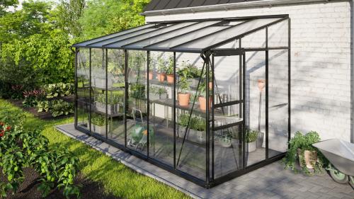 skleník VITAVIA IDA 7800 sklo 3 mm + PC 6 mm černý