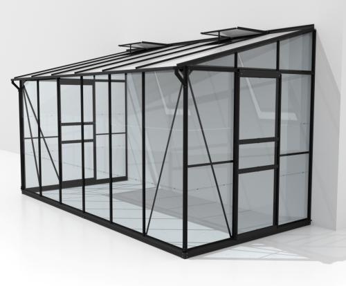 skleník VITAVIA IDA 7800 sklo 3 mm + PC 6 mm černý
