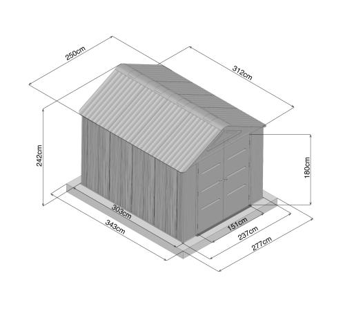 műanyag ház a kertbe LANITPLAST MONTANA 810
