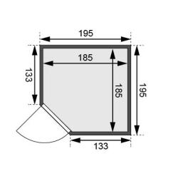 finská sauna KARIBU TILDA (6174) - V207