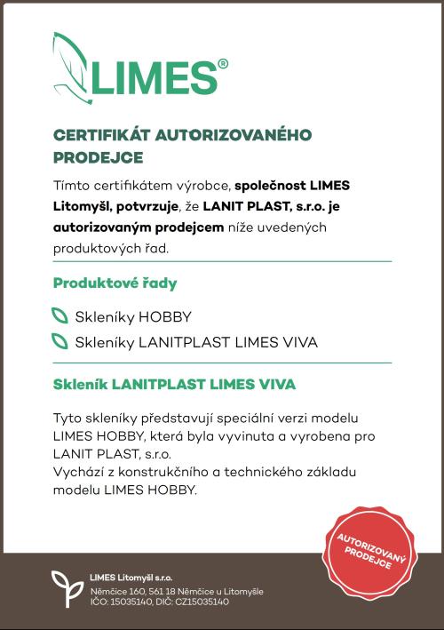 skleník LANITPLAST LIMES Viva V6/2 PC 6 mm