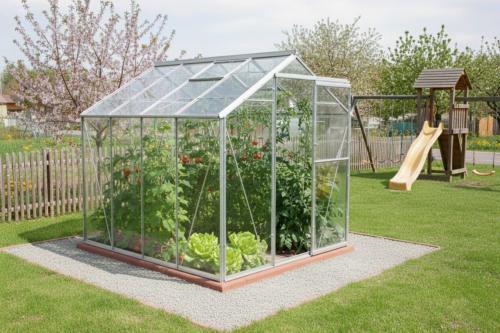 skleník LANITPLAST LIMES Viva V6/4 1,97x4 m čiré sklo 3 mm