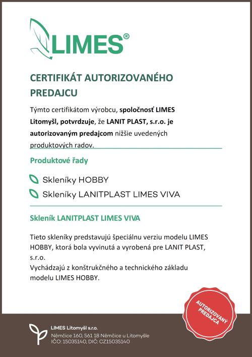 skleník LANITPLAST LIMES Viva V7/4,5 2,47x4,48 m PC 4 mm