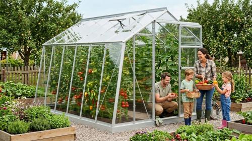 skleník LANITPLAST LIMES Viva V7/4,5 2,47x4,48 m čiré sklo 3 mm