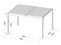 hliníková pergola LANITPLAST BIOCLIMATIC 43 BASIC - V210