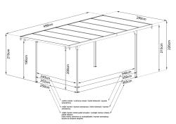 pergola LANITPLAST ALU 53 antracit + bronz PC - V211