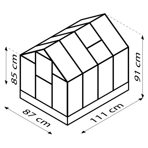 mini skleník VITAVIA MERLIN PC 4 mm černý (2853)