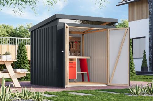 plechový domek KARIBU IRIDIUM 2 (48395) antracit