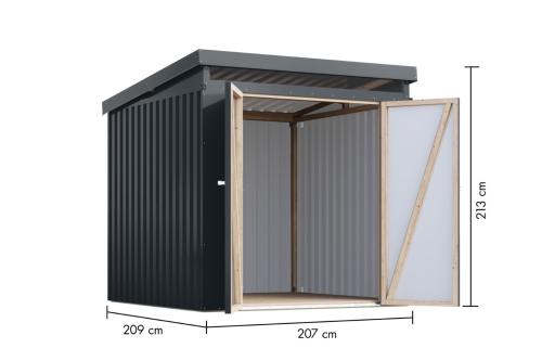 plechový domek KARIBU IRIDIUM 2 (48395) antracit