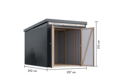 plechový domek KARIBU IRIDIUM 2,5 (48452) antracit