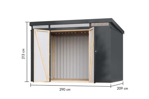 plechový domek KARIBU IRIDIUM 3 (48455) antracit
