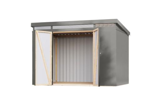 plechový domek KARIBU IRIDIUM 3 (48454) šedý