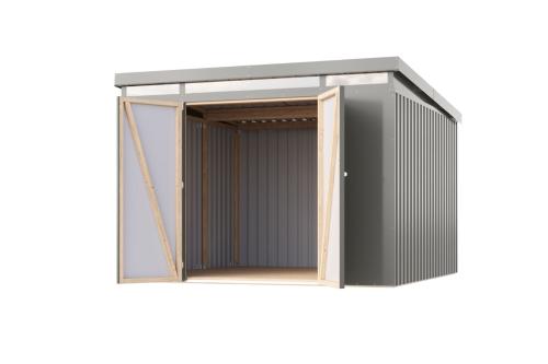 plechový domek KARIBU IRIDIUM 3,5 (48456) šedý