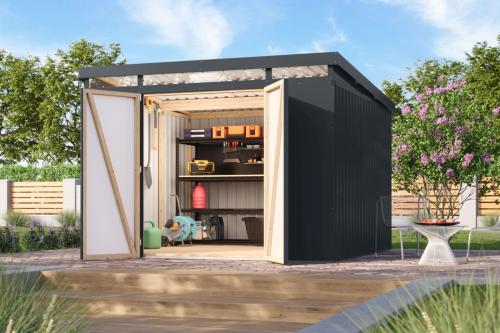 plechový domek KARIBU IRIDIUM 3,5 (48467) antracit