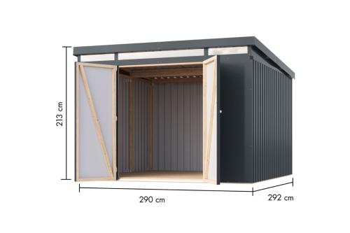 plechový domek KARIBU IRIDIUM 3,5 (48467) antracit