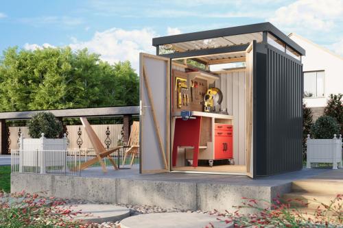 plechový domek KARIBU AURUM 2 (53663) antracit