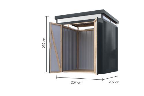plechový domek KARIBU AURUM 2 (53663) antracit