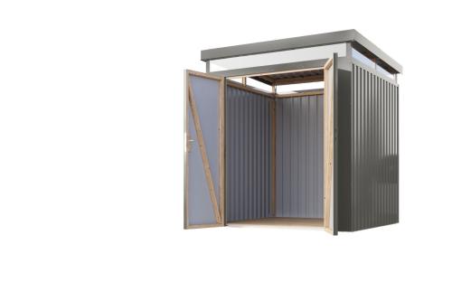 plechový domek KARIBU AURUM 2 (53662) šedý