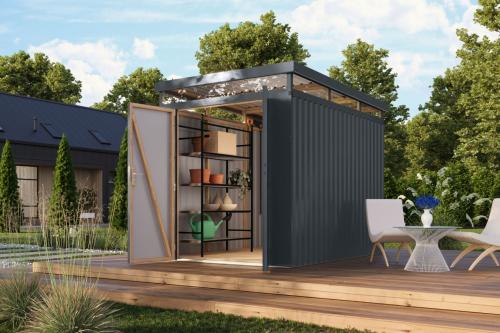 plechový domek KARIBU AURUM 2,5 (53665) antracit