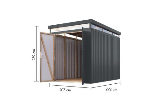 plechový domek KARIBU AURUM 2,5 (53665) antracit