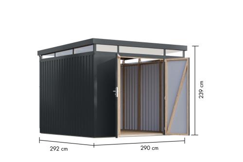 plechový domek KARIBU AURUM 3,5 (53673) antracit