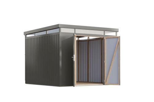 plechový domek KARIBU AURUM 3,5 (53671) šedý