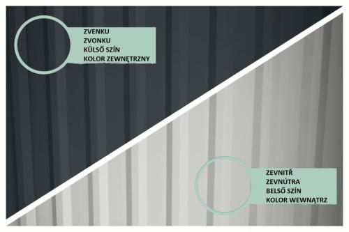 plechový domek KARIBU AURUM 3,5 + přístavek 200 cm (53694) antracit