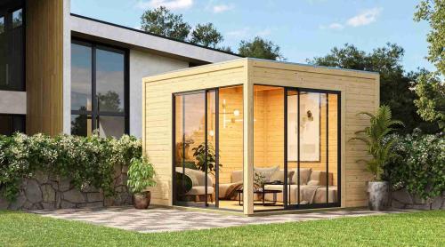 dřevěný domek KARIBU DICE 3 (50551) natur