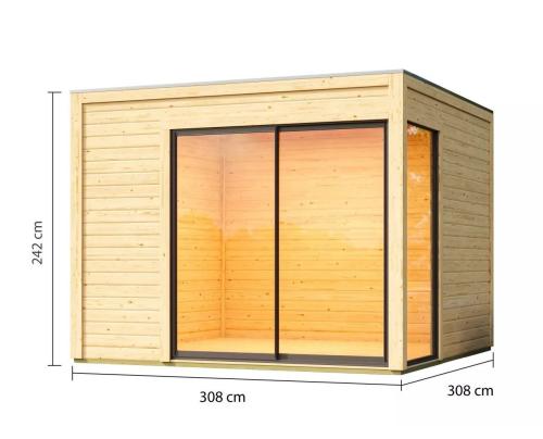 dřevěný domek KARIBU DICE 1 (50548) natur