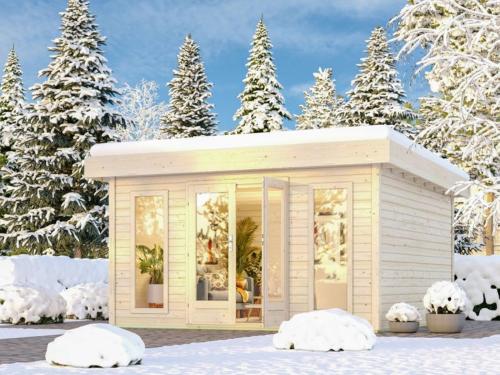 dřevěný domek KARIBU NORTH (12135) natur