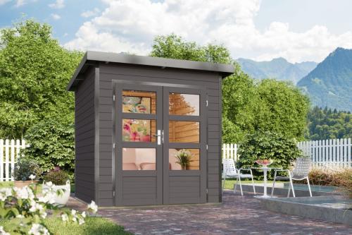 hybridní domek KARIBU PLUTO 1 (48184) terragrau / šedý