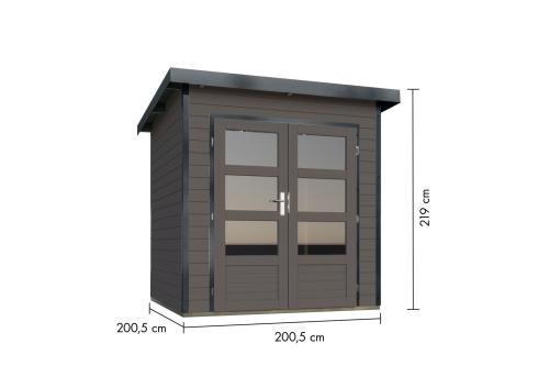 hybridní domek KARIBU PLUTO 1 (48194) terragrau / antracit