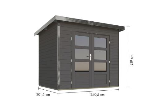 hybridní domek KARIBU PLUTO 2 (48210) terragrau / šedý