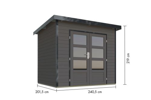 hybridní domek KARIBU PLUTO 2 (48217) terragrau / antracit