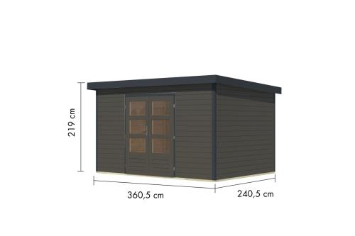 hybridní domek KARIBU PLUTO 7 (12444) terragrau / antracit