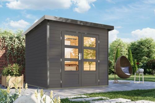 hybridní domek KARIBU PLUTO 3 (48225) terragrau / šedý