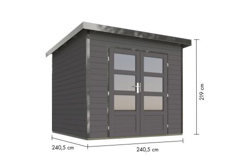 hybridní domek KARIBU PLUTO 3 (48225) terragrau / šedý