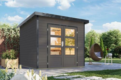 hybridní domek KARIBU PLUTO 3 (48249) terragrau / antracit