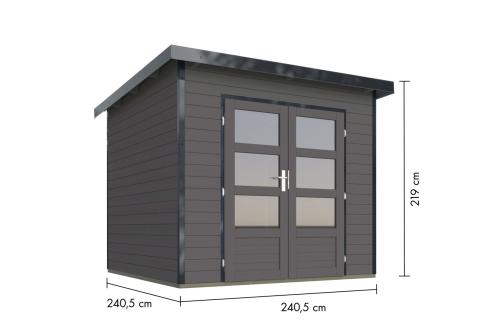 hybridní domek KARIBU PLUTO 3 (48249) terragrau / antracit