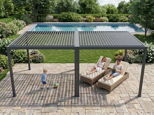 hliníková bioklimatická pergola LANITPLAST PREMIUM 6x3 m