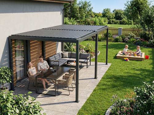 hliníková bioklimatická pergola LANITPLAST PREMIUM 6x3 m