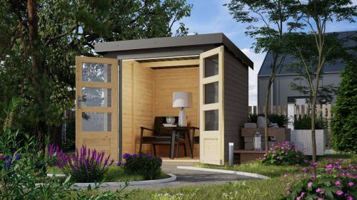 hybridní domek KARIBU JUPITER 2B (12285) terragrau / sv. šedá