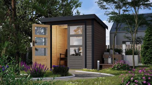 hybridní domek KARIBU JUPITER 3B (12293) terragrau / antracit